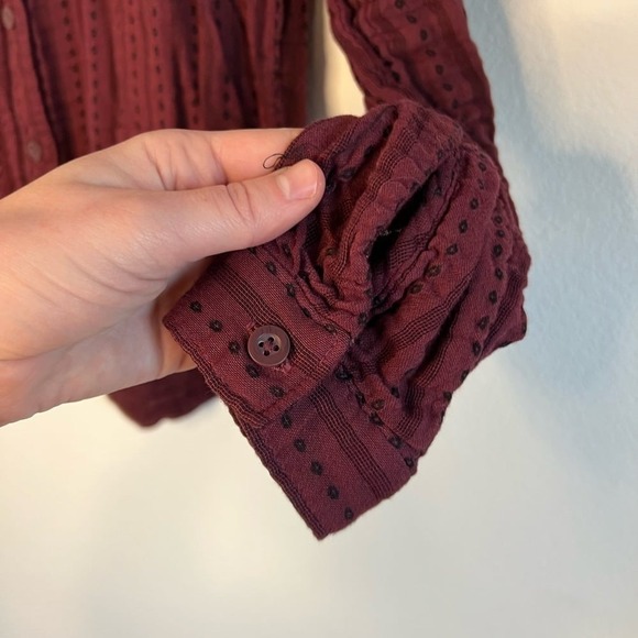 Cloth & Stone Women's Maroon Button Up Size XS - Picture 3 of 9